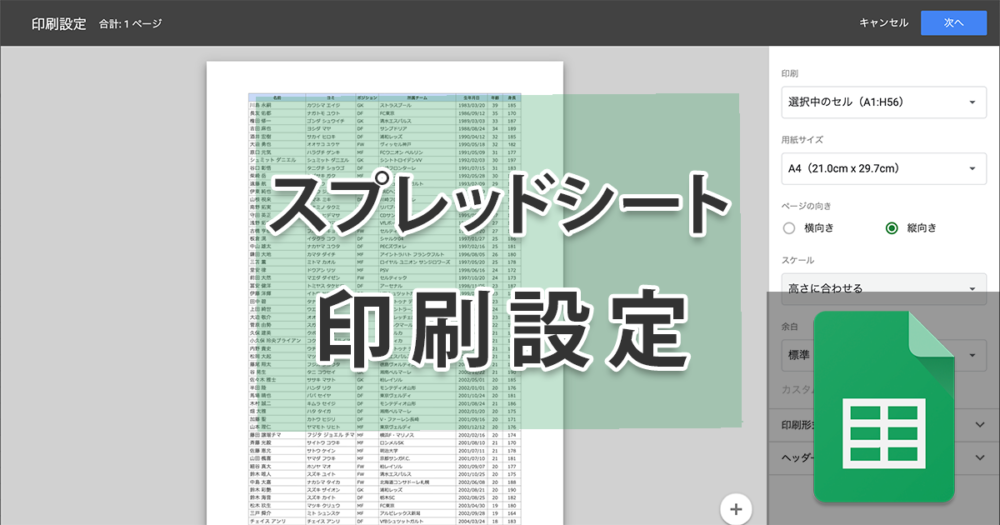 spreadsheet printing well